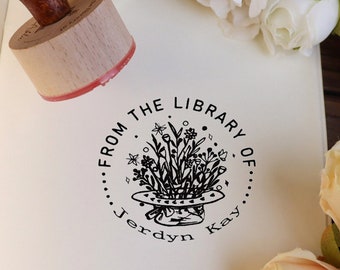 From The Library of |Custom Library Stamp|Personalized BOOK Stamp|Custom Library Stamp|Gift for book lover|Book Stamps|Gift for Booklover