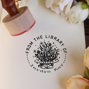 From The Library of |Custom Library Stamp|Personalized BOOK Stamp|Custom Library Stamp|Gift for book lover|Book Stamps|Gift for Booklover