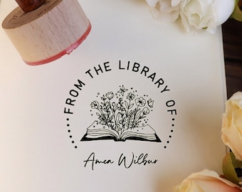 From The Library of |Custom Library Stamp|Personalized BOOK Stamp|Custom Library Stamp|Gift for book lover|Book Stamps|Gift for Booklover