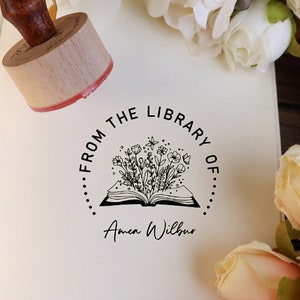 From The Library of |Custom Library Stamp|Personalized BOOK Stamp|Custom Library Stamp|Gift for book lover|Book Stamps|Gift for Booklover