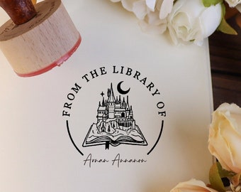 From the library of stamp| ex libris stamp | book stamp | stamp book | personalized book stamp | library stamp personalized,Bookplate Stamp