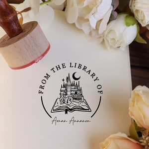 From the library of stamp| ex libris stamp | book stamp | stamp book | personalized book stamp | library stamp personalized,Bookplate Stamp