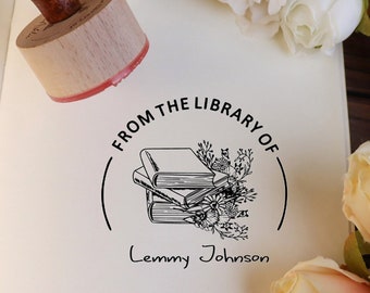 From The Library of |Custom Library Stamp|Personalized BOOK Stamp|Custom Library Stamp|Gift for book lover|Book Stamps|Gift for Booklover