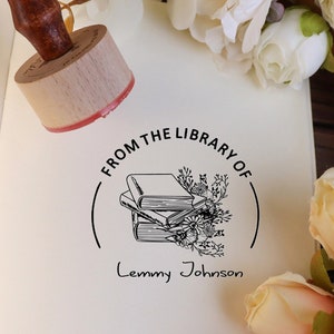 From The Library of |Custom Library Stamp|Personalized BOOK Stamp|Custom Library Stamp|Gift for book lover|Book Stamps|Gift for Booklover