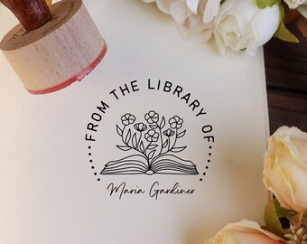 From The Library of |Custom Library Stamp|Personalized BOOK Stamp|Custom Library Stamp|Gift for book lover|Book Stamps|Gift for Booklover