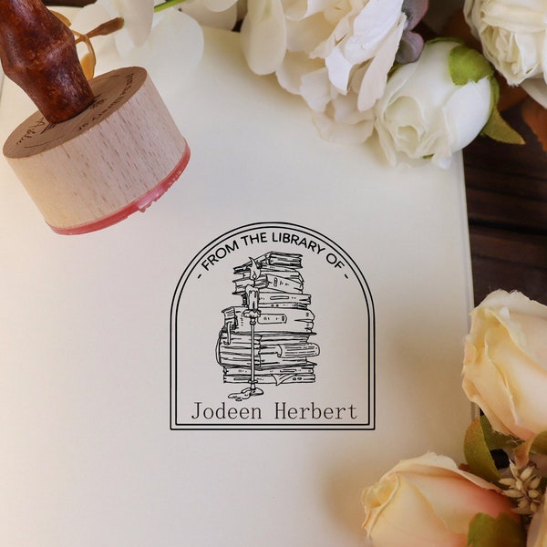 From the library of stamp| ex libris stamp | book stamp | stamp book | personalized book stamp | library stamp personalized,Bookplate Stamp