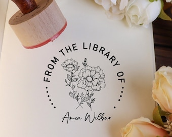 From the library of stamp| Ex Libris Stamp | personalized book stamp | library stamp personalized