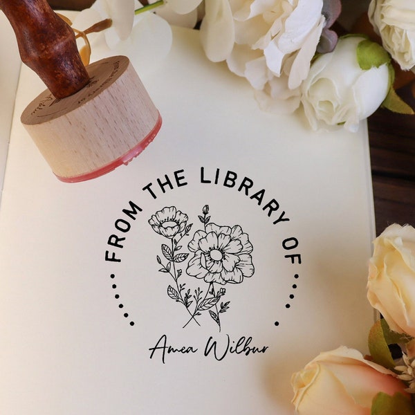 From the library of stamp| Ex Libris Stamp | personalized book stamp | library stamp personalized