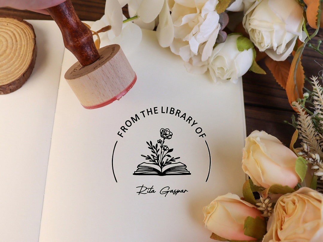 From The Library of |Custom Library Stamp|Personalized BOOK Stamp|Custom Library Stamp|Gift for book lover|Book Stamps|Gift for Booklover