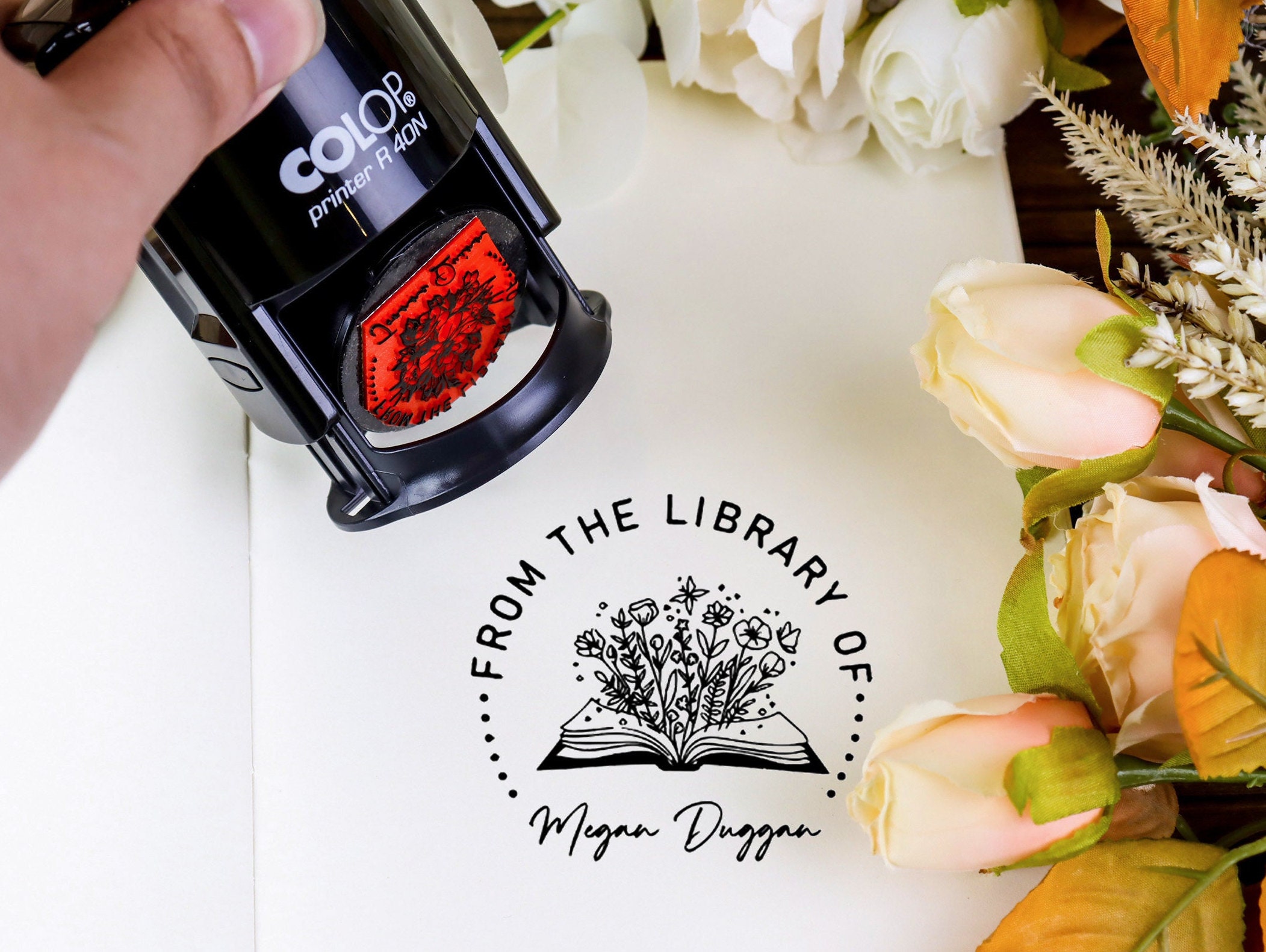 From the Library of |custom Library Stamp|personalized BOOK Stamp ...