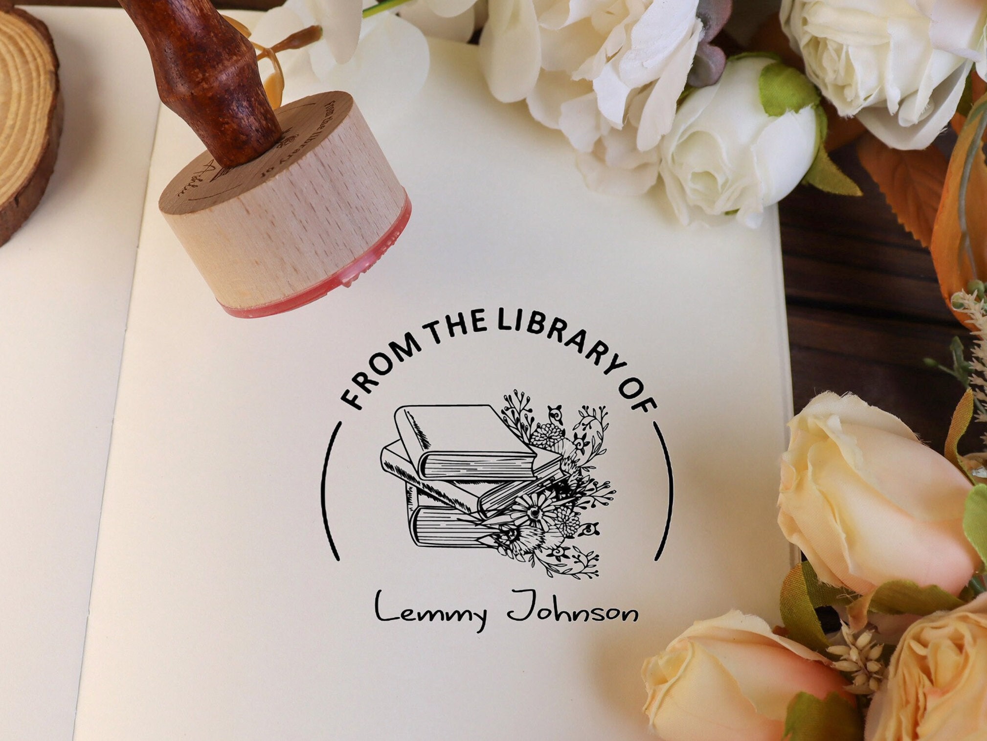 Personalized From the Library of Book Stamp/self Inking Stamp