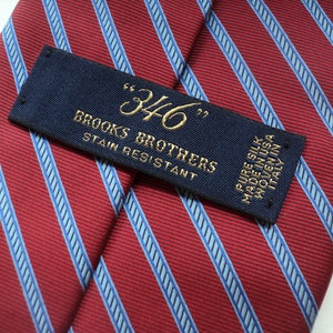 BROOKS BROTHERS Regimental Repp Striped Tie / 100% Silk Necktie / Trad / Ivy League / Made in Italy