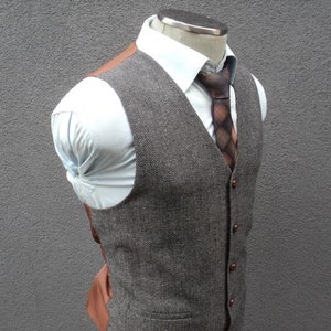 Mens Herringbone Vest, Gray Waist Coat, Formal Vest, Waistcoat for Men, Wedding Vest, Mens Vest, Groom Vest, Grooms Men Vest, Groomsmen Vest