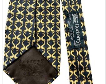 Cravate BURBERRYS / Cravate 100 % soie tissée / Fabriquée en Angleterre