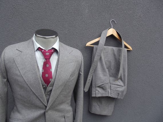 1970s Vintage 3 Piece Suit, 70s Vintage Three Piec