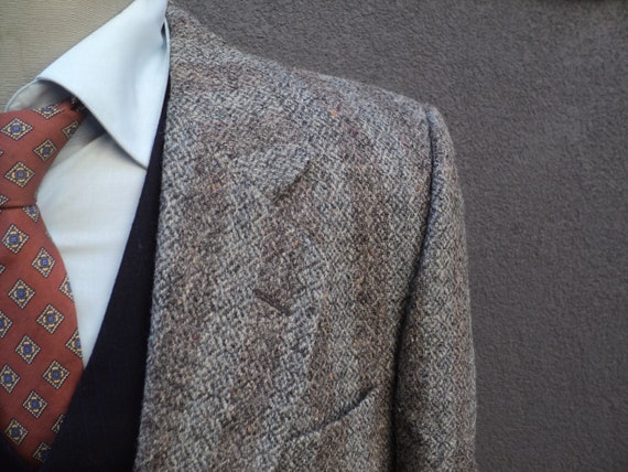 1980s HARRIS TWEED Suit Jacket / 100% Virgin Scottish Wool Sport