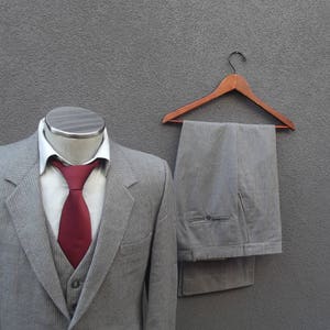 1960er Jahre Nadelstreifen Anzug Herren Drei Stuck Anzug Etsy