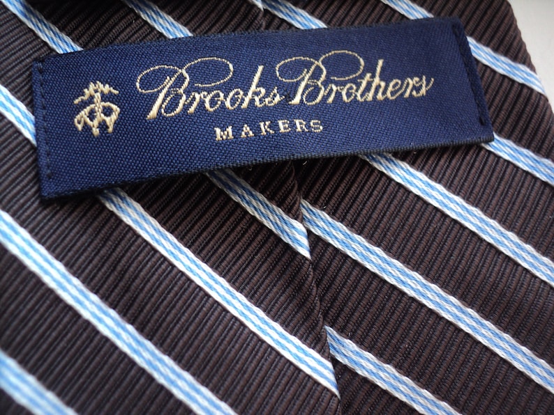 BROOKS BROTHERS Tie Regimental Repp Striped Tie Trad Ivy League Necktie Pure Silk Tie Preppy Tie Made in USA