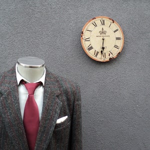 1980s HARRIS TWEED Suit Jacket / Vintage 100% Virgin Scottish Wool Sport Coat / Mens Tweed Blazer / Size 40 Long / 40 Tall / Made in Canada