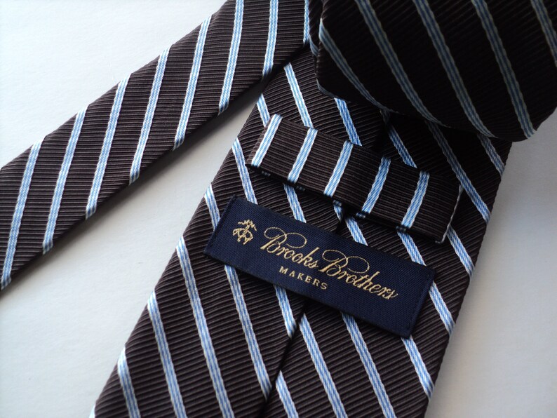 BROOKS BROTHERS Tie Regimental Repp Striped Tie Trad Ivy League Necktie Pure Silk Tie Preppy Tie Made in USA