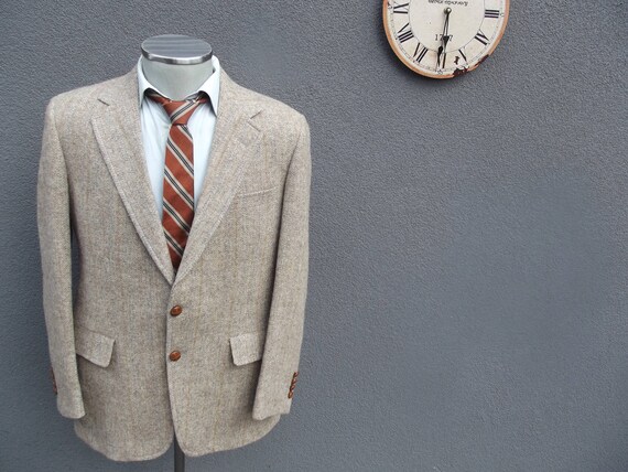 VINTAGE TWEED JACKET SUIT VEST AND BLAZER PAR BUDEVINTAGE Custom MADE Tweed Sport manteau de la veste blazer, Sur