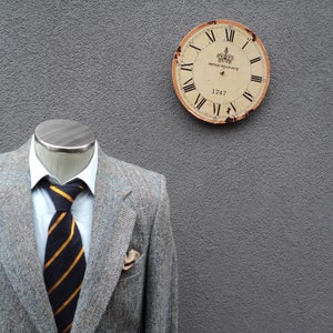 1980s HARRIS TWEED Suit Jacket / Herringbone Tweed Jacket 40 Long / 100% Scottish Wool Sport Coat / Large Tweed Blazer 40 Tall / Union Made