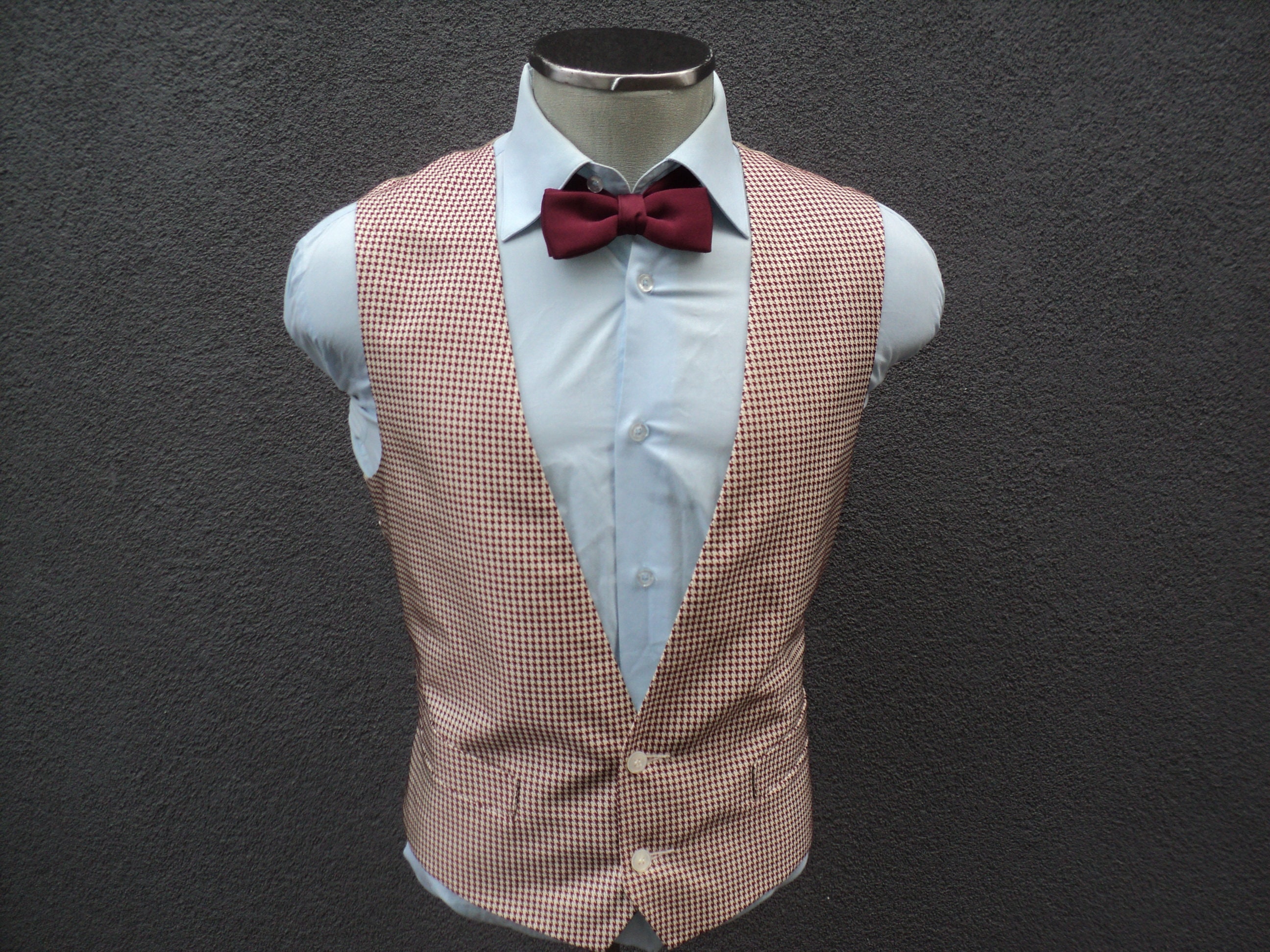 houndstooth vest mens
