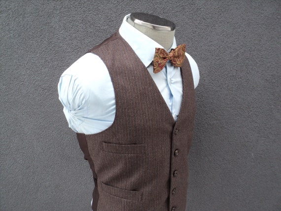 1970s Mens Vest / Wool Waistcoat Size 38 Medium Me