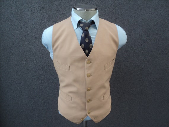 beige mens vest