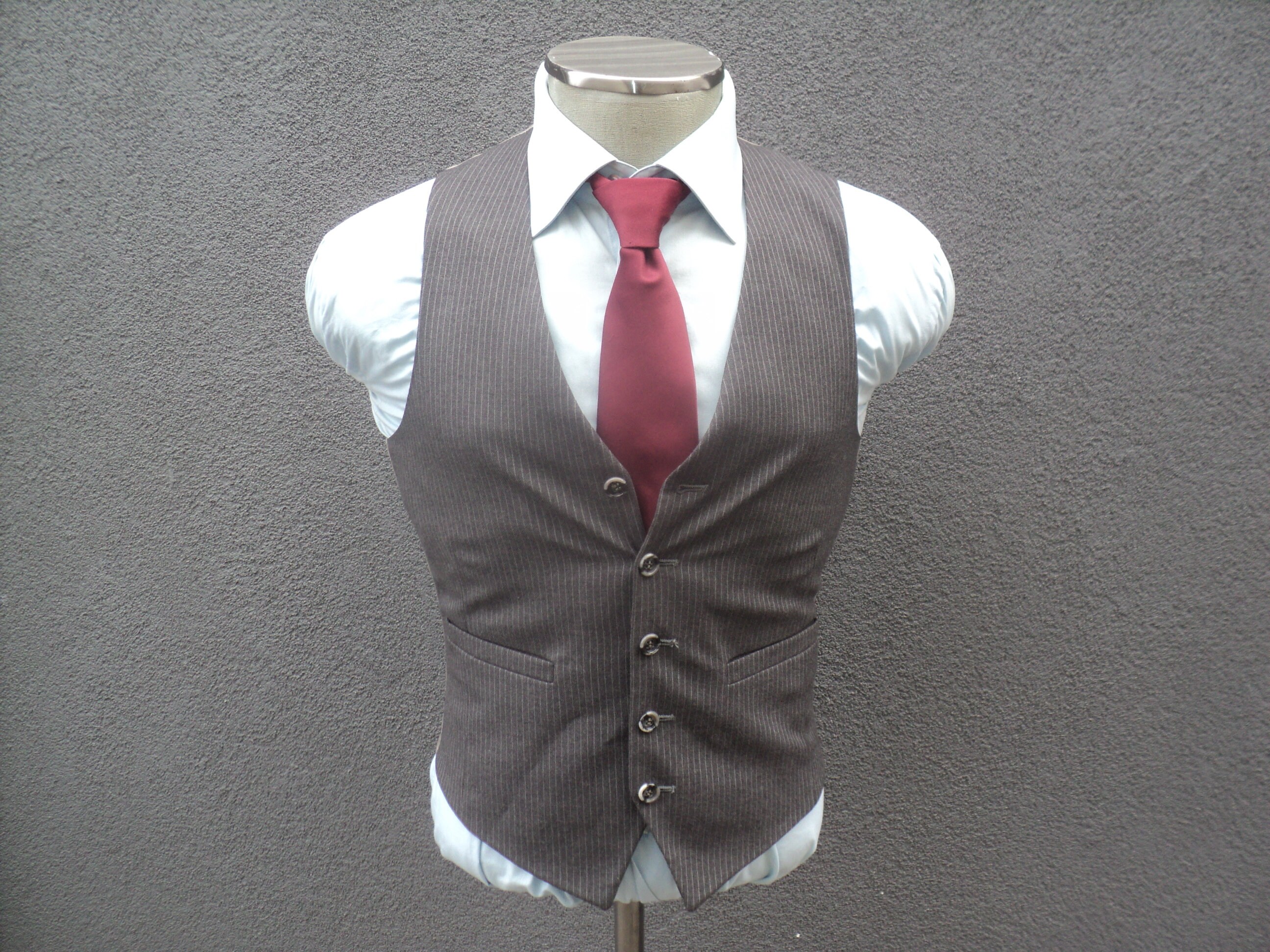 mens striped waistcoat