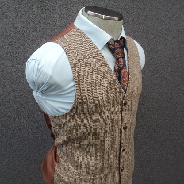 Mens Herringbone Vest, Mens Waistcoat, Formal Vest, Wedding, Dress Vest, Waist Coat for Men, Mens Vest, Groomsmen Vest