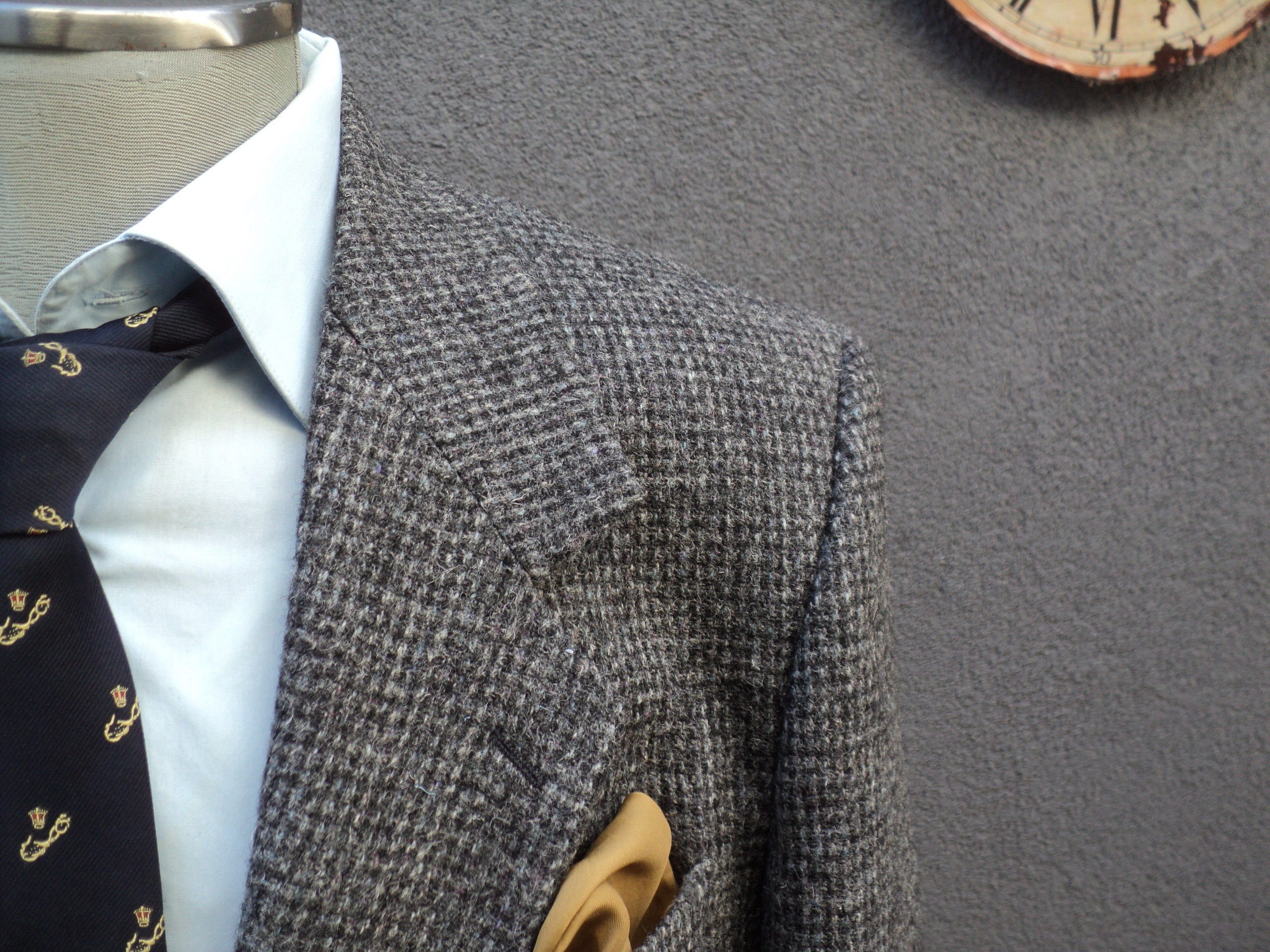 1980s HARRIS TWEED Jacket / Vintage Tweed Sports Jacket / Mens