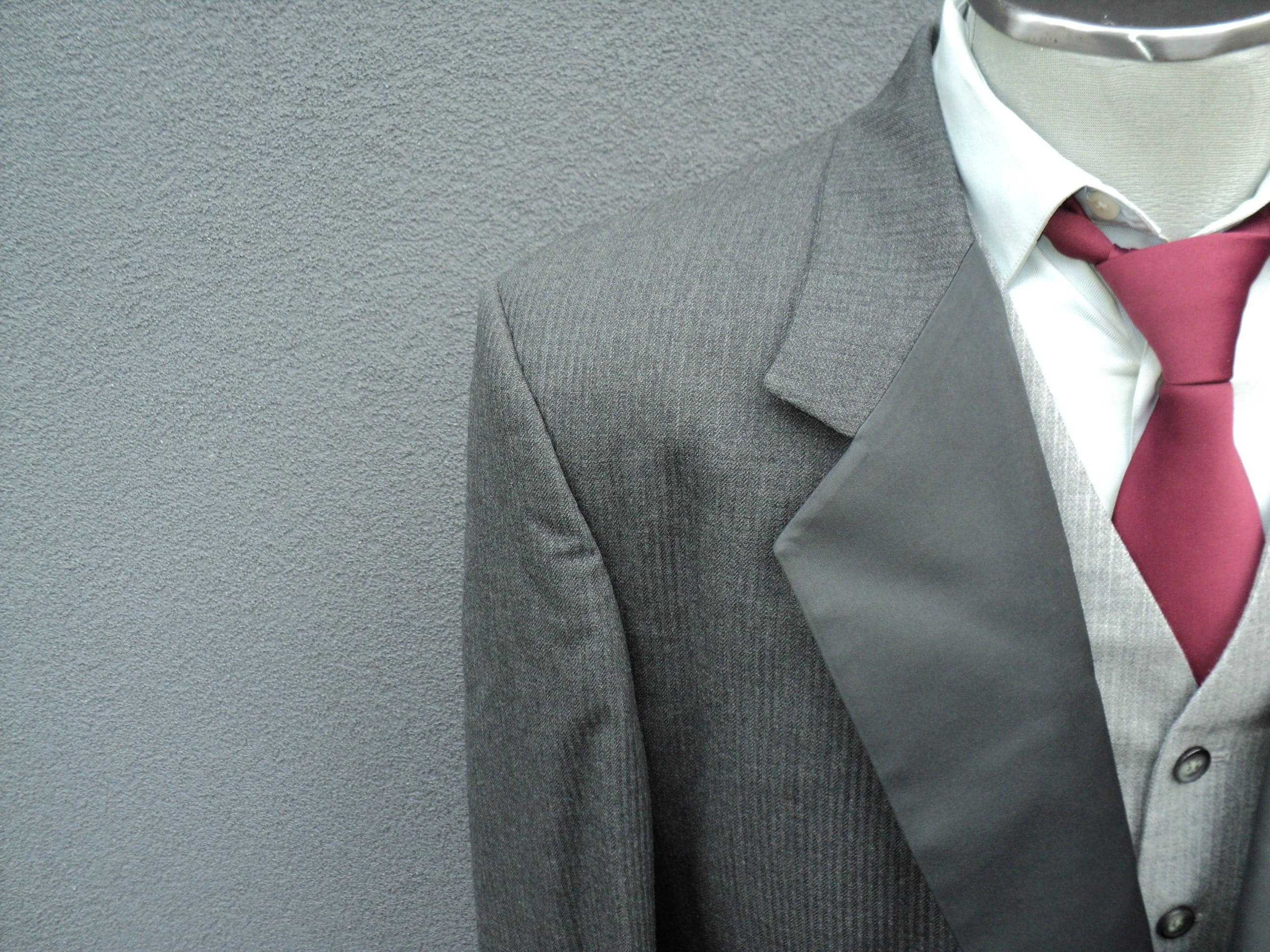 pierre cardin スーツ 3ピース グレー サイズ165cm 96B4 Vintage PIERRE CARDIN Gray Wool Tuxedo Tailcoat - Size 44 - Made