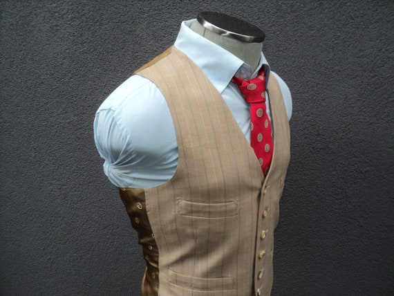 1970s Mens Vest / Mens Waistcoat / Dress Vest / Of