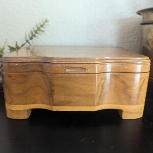 Vintage Inlaid Wooden Jewelry Box With Dovetail Joints - Etsy