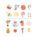 gardening farm instagram story highlight icons instagram highlight watercolor orange red neutrals circles clipart blog branding kit