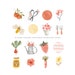 gardening farm instagram story highlight icons instagram highlight watercolor orange red neutrals circles clipart blog branding kit 