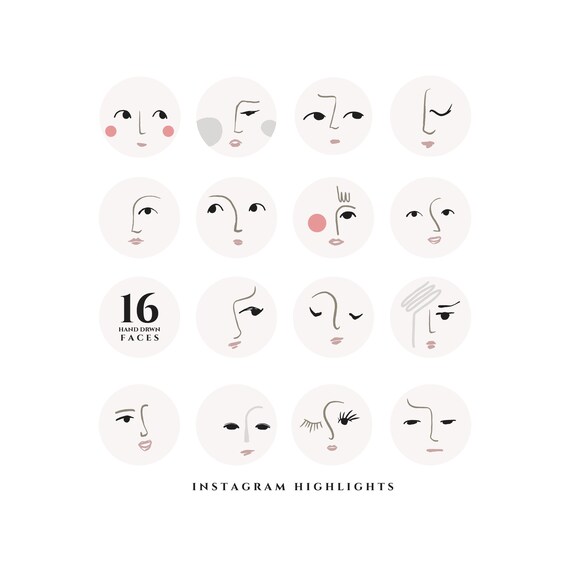 Instagram Story Highlight Icons Neutral Grey Faces Girls Etsy Instagram Story Highlight Icons Neutral Grey Faces Girls Etsy
