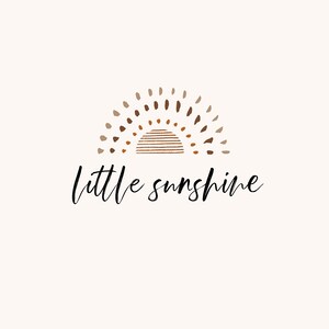 prefabricado boho diseño de logotipo puesta de sol sol naturaleza verano playa dibujada a mano niños niños bebé fotógrafo de fotografía orgánica