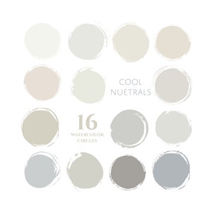 instagram story highlight icons gray mint pastel soft earthy neutrals beige unisex color watercolor circles clipart blog branding kit