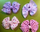 VENTA!!! Arcos de pelo del bebé cocodrilo clip pasador diadema conjunto de accesorios de la cuatro Navidad Regalo bebé ducha regalo lunares rosa púrpura raya