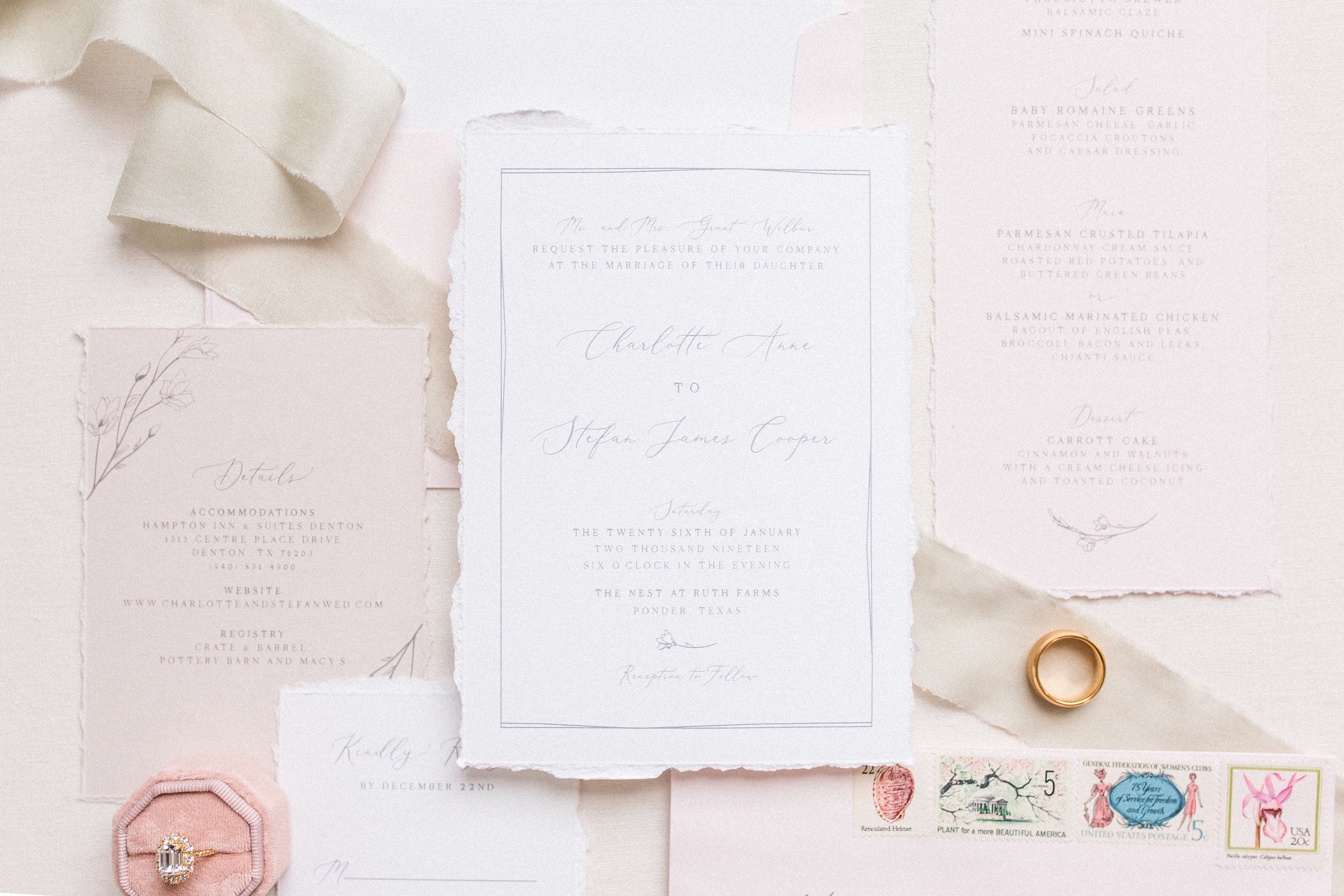 Handmade Paper Wedding Invitation, Deckled Edge Paper, Torn Illustrated  Floral Invitation, Anemone Invitation - Sample - Yahoo Shopping