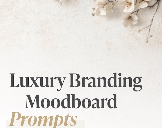 AI Midjourney Mood Board Brand Prompt Pack for Luxury Wedding Planners and Designers