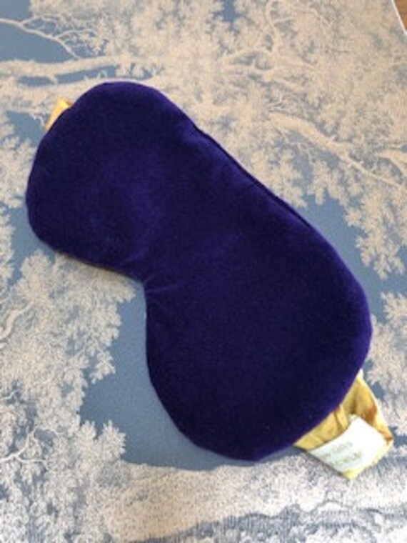Velvet and Silk Sleep Eye Mask Purple Eye Mask Gold Eye Etsy