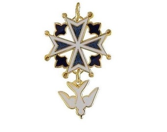 Enamel Huguenot Cross