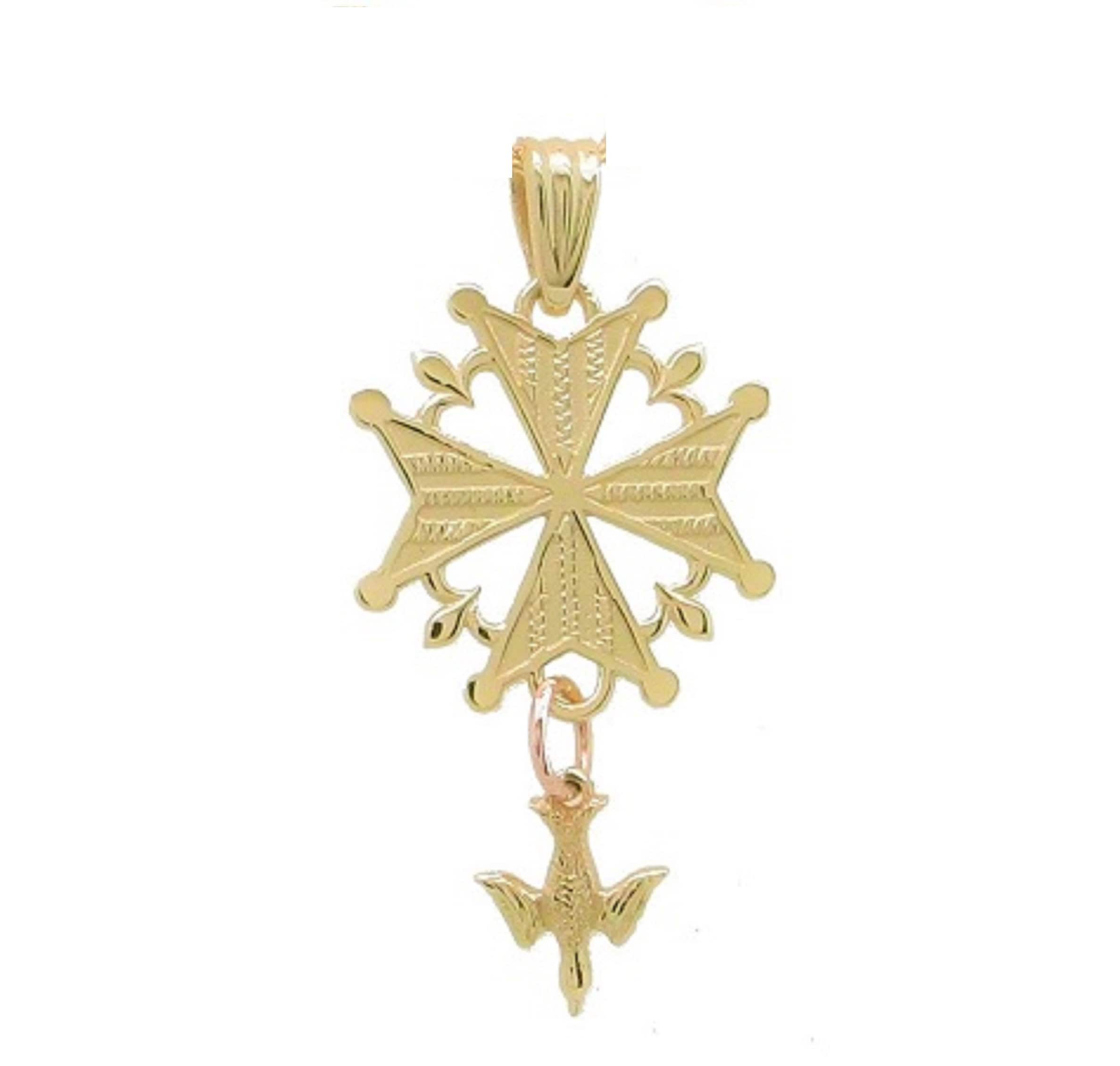 Heritage Huguenot Cross Necklace Pendant Etsy