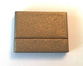 Metallic (Bronze, Copper, and Granite) Magnetic Glue-In Clasps for 1 Inch (30mm) Leather or Kumihimo