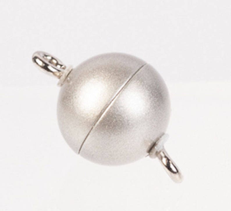 Stainless Matte Magnetic Clasp in Three Sizes - 8mm, 10mm, and 12mm