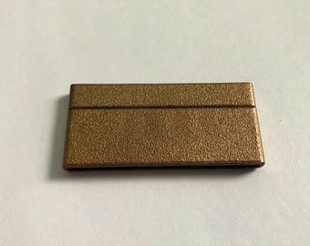 Bronze Magnetic Glue-In Clasps for Two Inch (50mm) Leather or Kumihimo in Matte Finish