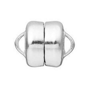 Sterling Silver Button MAG-LOK Magnetic Clasp in Two Sizes - 6mm and 7mm